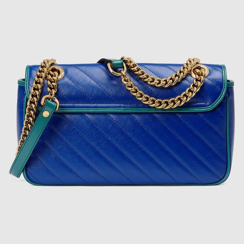 Gucci GG Marmont Small Matelasse Shoulder Bag 443497 Blue